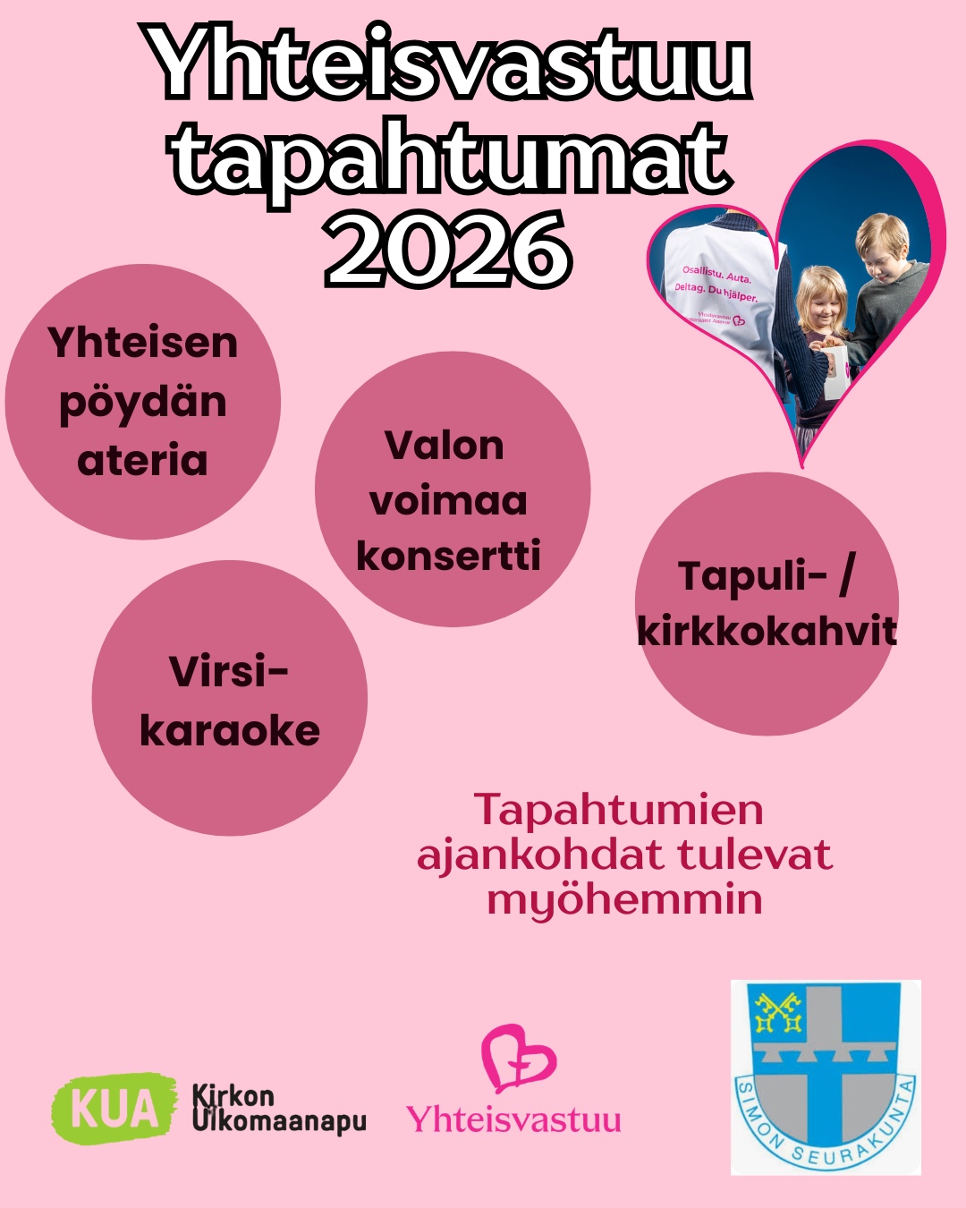 Simon seurakunnan Yhteisvastuu tapahtumat vuonna 2026